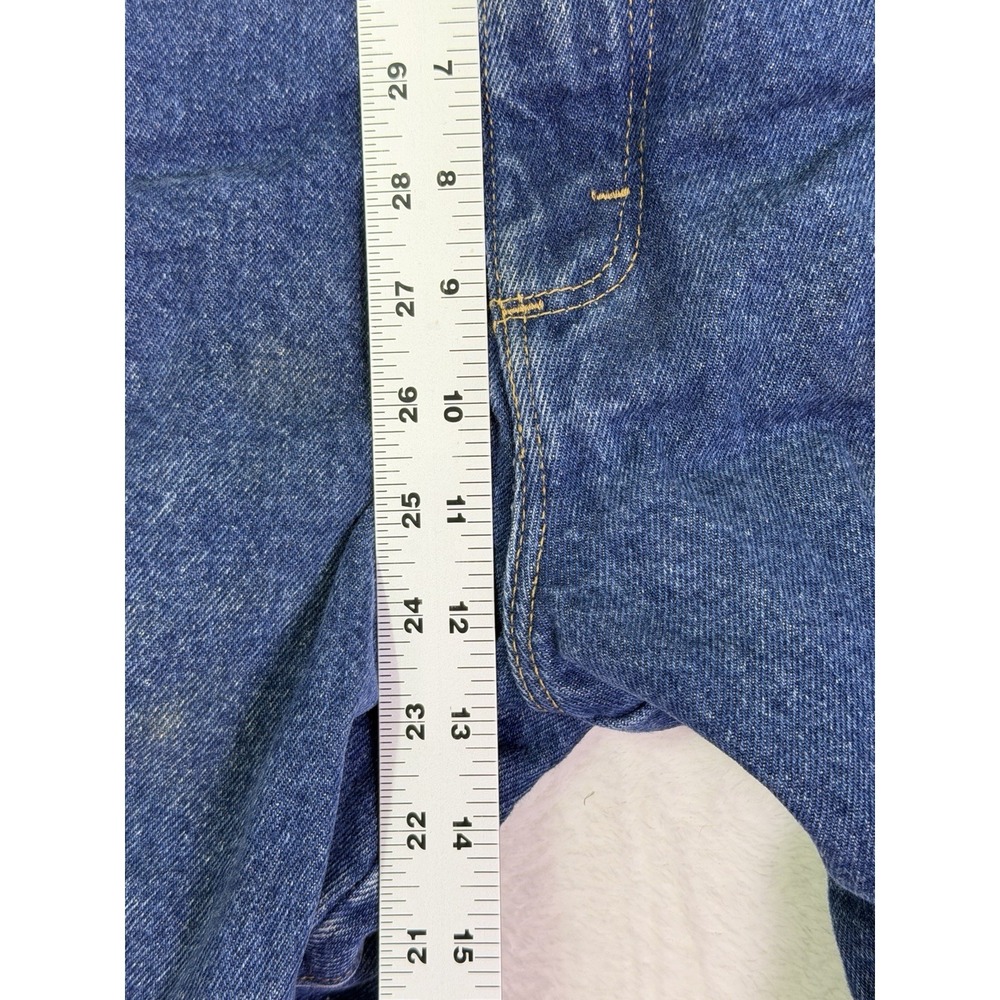 Wrangler Riggs‎ Workwear Jeans Mens 40x30 Blue Denim Fleece Lined Thermal Pants - Picture 4 of 10